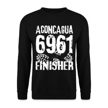 Cerro Aconcagua Andes Argentina 7 Seven Summits - Unisex Sweatshirt - black - Front - Alina (178cm) & Michal (187cm)