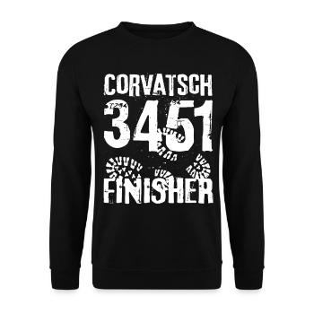 Piz Corvatsch Graubünden Bernina Gruppe Engadin - Unisex Pullover - Schwarz - Vorne - Alina (178cm) & Michal (187cm)