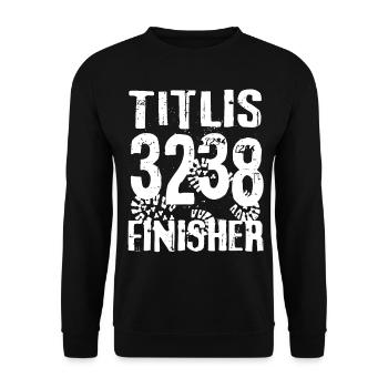 Titlis Engelberg Sustenpass Urner Alpen Schweiz - Unisex Pullover - Schwarz - Vorne - Alina (178cm) & Michal (187cm)