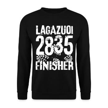 Lagazuoi Dolomiten Wandern Bergstiegen Südtirol - Unisex Pullover - Schwarz - Vorne - Alina (178cm) & Michal (187cm)