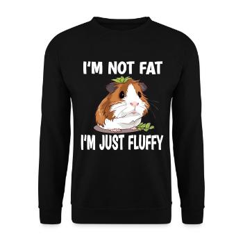 I'm Not Fat I'm Just Fluffy - Unisex Pullover - Schwarz - Vorne - Alina (178cm) & Michal (187cm)