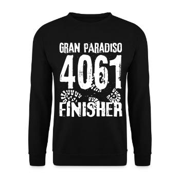 Gran Paradiso Mountain National Park Italy Valle d'Aosta - Unisex Sweatshirt - black - Front - Alina (178cm) & Michal (187cm)