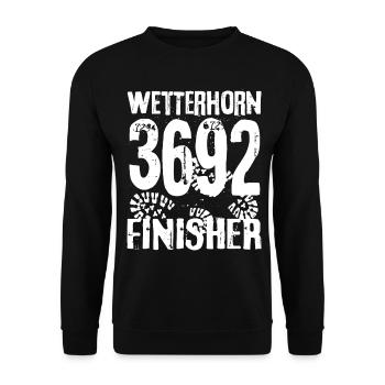 Wetterhorn wandern Berner Oberland Grindelwald - Unisex Pullover - Schwarz - Vorne - Alina (178cm) & Michal (187cm)