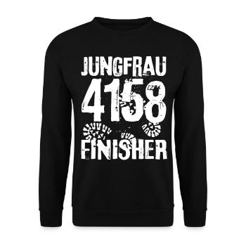 Jungfrau Berg Besteigung Jungfraujoch Bergsteiger - Unisex Pullover - Schwarz - Vorne - Alina (178cm) & Michal (187cm)