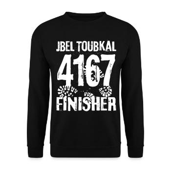 Jbel Jebel Toubkal Finisher Berg Gebirge Marokko - Unisex Pullover - Schwarz - Vorne - Alina (178cm) & Michal (187cm)