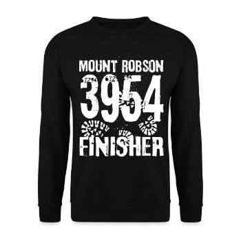 Mount Robson Wanderung Rocky Mountains Canada - Unisex Pullover - Schwarz - Vorne - Alina (178cm) & Michal (187cm)