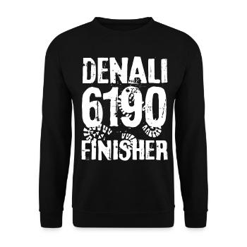 Denali Mount McKinley Mountain Alaska 7 Seven Summits - Unisex Sweatshirt - black - Front - Alina (178cm) & Michal (187cm)