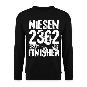 Niesen Berg Wanderung Thun Berner Oberland - Unisex Pullover - Schwarz - Vorne - Alina (178cm) & Michal (187cm)