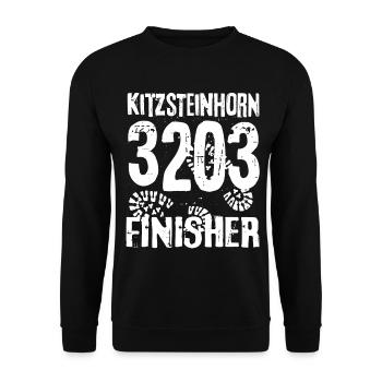 Kitzsteinhorn Finisher 3203 Hohe Tauern Kaprun - Unisex Pullover - Schwarz - Vorne - Alina (178cm) & Michal (187cm)