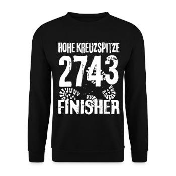 Hohe Kreuzspitze Punta Altacroce Meran Dolomiten - Unisex Pullover - Schwarz - Vorne - Alina (178cm) & Michal (187cm)