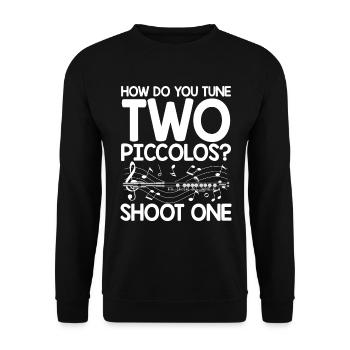 How Do You Tune Two Piccolos Shoot One - Unisex Pullover - Schwarz - Vorne - Alina (178cm) & Michal (187cm)