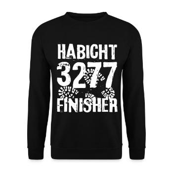 Habicht Berg Finisher Stubaital Gipfel Austria - Unisex Pullover - Schwarz - Vorne - Alina (178cm) & Michal (187cm)