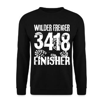 Wilder Freiger Berg Seven Summits Stubai Wandern - Unisex Pullover - Schwarz - Vorne - Alina (178cm) & Michal (187cm)