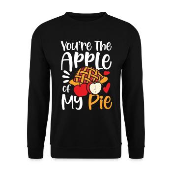 You're The Apple Of My Pie für einen Apple Pie - Unisex Pullover - Schwarz - Vorne - Alina (178cm) & Michal (187cm)