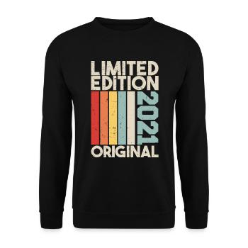 2021 - Limited Edition Birthday Gift 2021 Original - Unisex Sweatshirt - black - Front - Alina (178cm) & Michal (187cm)