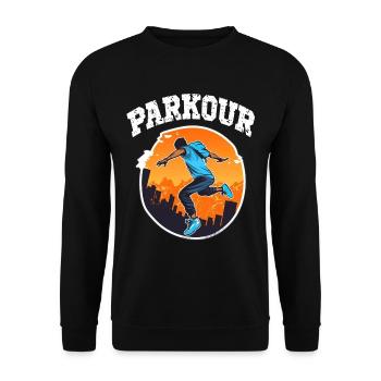 Parkour Le Parcour Freerunning Extremsport - Unisex Pullover - Schwarz - Vorne - Alina (178cm) & Michal (187cm)