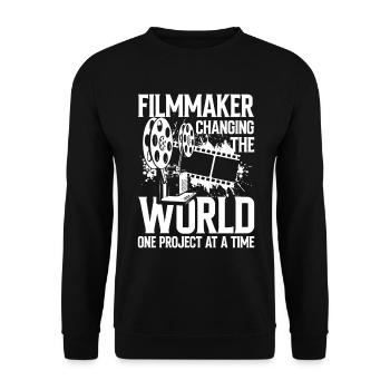Filmmaker Changing The World One Project - Unisex Pullover - Schwarz - Vorne - Alina (178cm) & Michal (187cm)