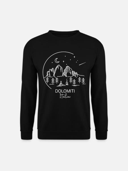 Dolomiten Drei Zinnen Tre Cime di Lavaredo Wandern - Unisex Pullover - Schwarz