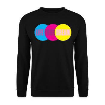 Motivation Life Quote - Unisex Sweatshirt - black - Front - Alina (178cm) & Michal (187cm)