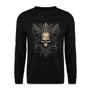 Gothik Okkult Satan Gotik Schwarze Szene Wicca - Unisex Pullover - Schwarz - Vorne - Alina (178cm) & Michal (187cm)