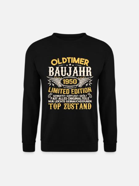 Original 1950 Jahrgang Retro Geburtstag Vintage - Unisex Pullover - Schwarz