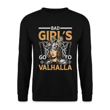Bad Girls's Go To Valhalla - Unisex Pullover - Schwarz - Vorne - Alina (178cm) & Michal (187cm)