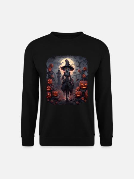 Bad Pumpkin Böser Kürbis Halloween - Unisex Pullover - Schwarz