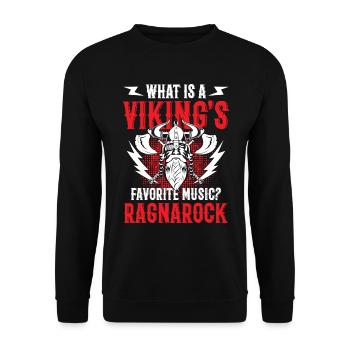 Viking's Favorite Music Ragnarock - Unisex Pullover - Schwarz - Vorne - Alina (178cm) & Michal (187cm)