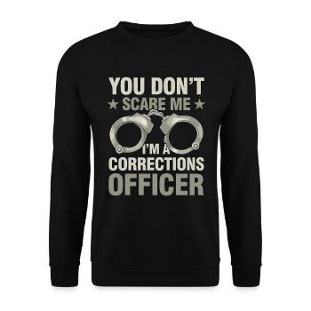 I'm A Corrections Officer für einen - Unisex Pullover - Schwarz - Vorne - Alina (178cm) & Michal (187cm)