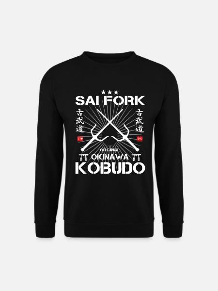 Sai Gabel Kobudo Okinawa Design - Unisex Pullover - Schwarz