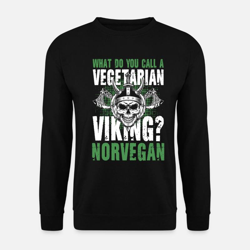 Vegetarian Viking Norvegan - Unisex Pullover - Schwarz