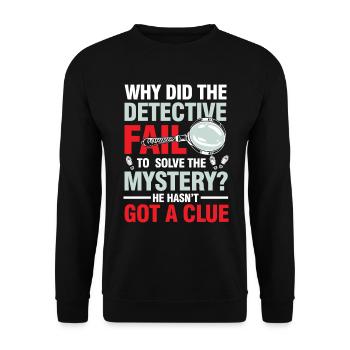 Detective Fail To Solve The Mystery - Unisex Pullover - Schwarz - Vorne - Alina (178cm) & Michal (187cm)