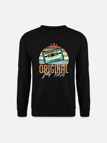 Juli 1984 Jahrgang Vintage Geburtstag Juli 1984 - Unisex Pullover - Schwarz