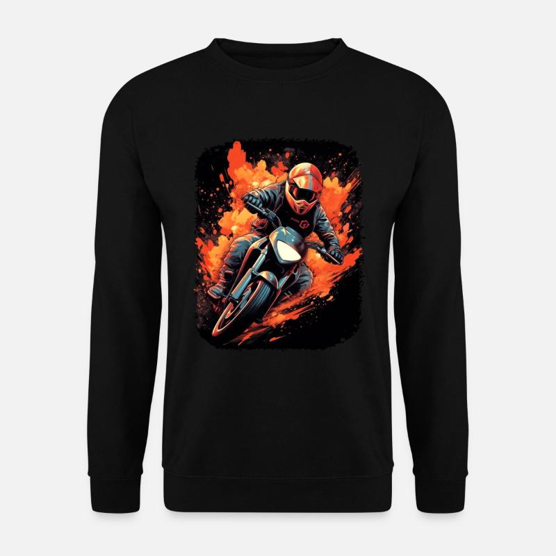 Motorcycle Motorradfahrer - Unisex Pullover - Schwarz