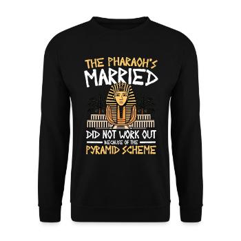 Pharaoh's Married Did Not Work Out - Unisex Pullover - Schwarz - Vorne - Alina (178cm) & Michal (187cm)