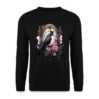 Gothik Okkult Satan Gotik Schwarze Szene Wicca - Unisex Pullover - Schwarz - Vorne - Alina (178cm) & Michal (187cm)