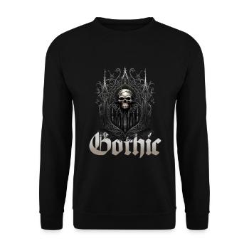 Gothik Okkult Satan Gotik Schwarze Szene Wicca - Unisex Pullover - Schwarz - Vorne - Alina (178cm) & Michal (187cm)