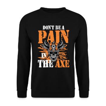 Funny Viking Saying für einen Wikinger und - Unisex Pullover - Schwarz - Vorne - Alina (178cm) & Michal (187cm)