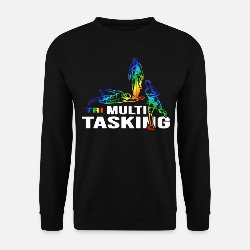 Triathlon multitasking triathlete "swim-bike-run" - Unisex Sweatshirt - black