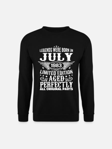 Juli 1983 | Geburtstag 1983 Jahrgang Juli 1983 - Unisex Pullover - Schwarz