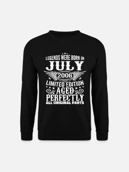 Juli 2006 | Geburtstag 2006 Jahrgang Juli 2006 - Unisex Pullover - Schwarz