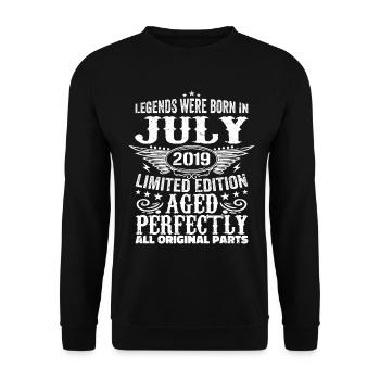 July 2019 | Birthday 2019 Year July 2019 - Unisex Sweatshirt - black - Front - Alina (178cm) & Michal (187cm)