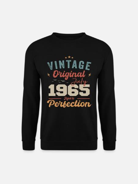 Juli 1965 Geburtstag Juli 1965 Original 1965 Juli - Unisex Pullover - Schwarz