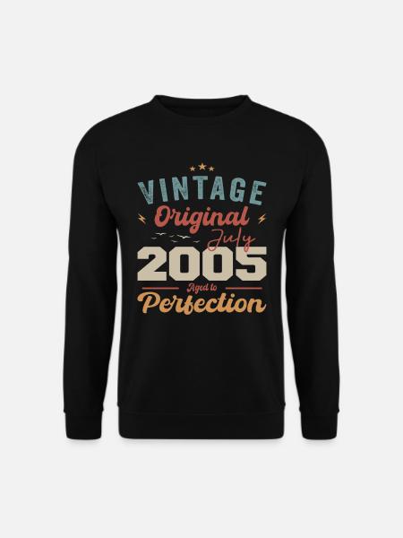 Juli 2005 Geburtstag Juli 2005 Original 2005 Juli - Unisex Pullover - Schwarz
