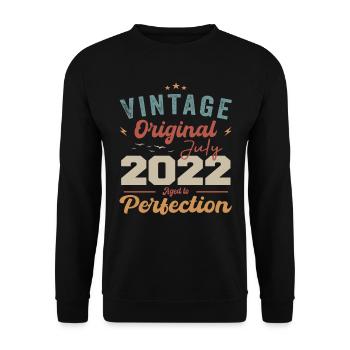 Juli 2022 Geburtstag Juli 2022 Original 2022 Juli - Unisex Pullover - Schwarz - Vorne - Alina (178cm) & Michal (187cm)