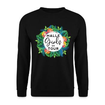 Malle Party Outfit Girls on Tour Malle - Sweat-shirt Unisexe - noir - Devant - Alina (178cm) & Michal (187cm)