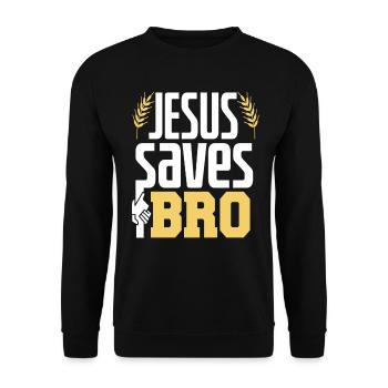 Jésus sauve son frère - Sweat-shirt Unisexe - noir - Devant - Alina (178cm) & Michal (187cm)