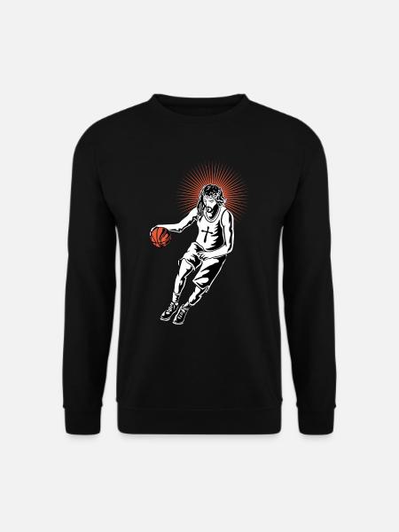 Jésus jouant au basket - Sweat-shirt Unisexe - noir