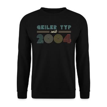18. Geburtstag Männer TShirt 2004 Geburtstag Mann - Unisex Pullover - Schwarz - Vorne - Alina (178cm) & Michal (187cm)