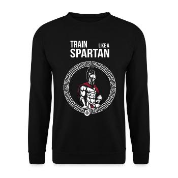 Spartan Fitness Warrior - Unisex Sweatshirt - black - Front - Alina (178cm) & Michal (187cm)